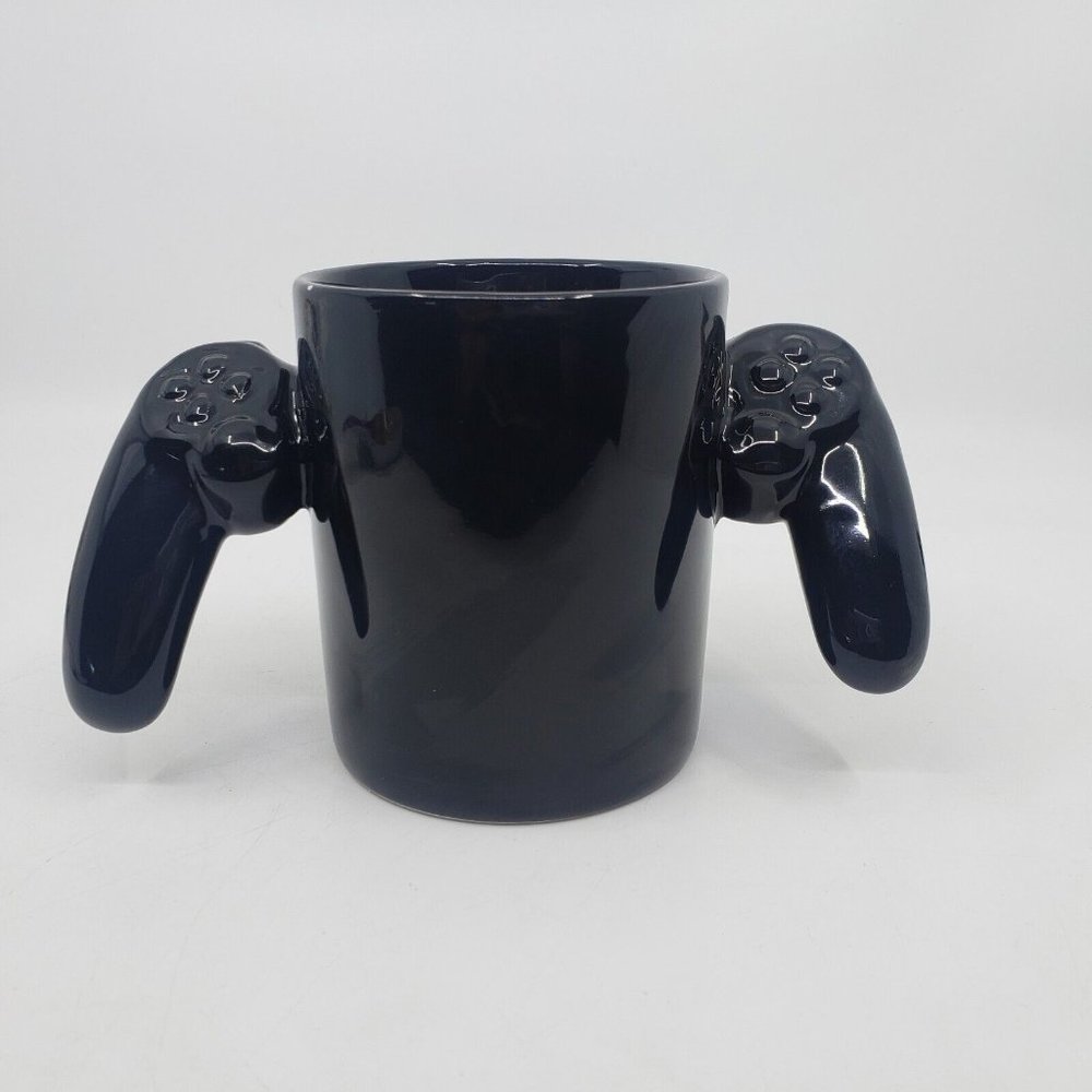 Big Mouth Game Over Video Game Controller Handles Coffee Cup Mug Black 4 in